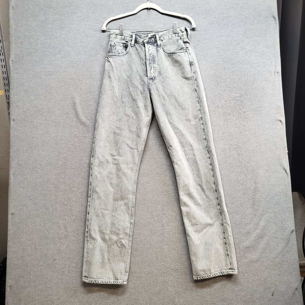 Citizens of Humanity Women Jeans 25 Blue Button Fly High Rise Mom Inseam 33"